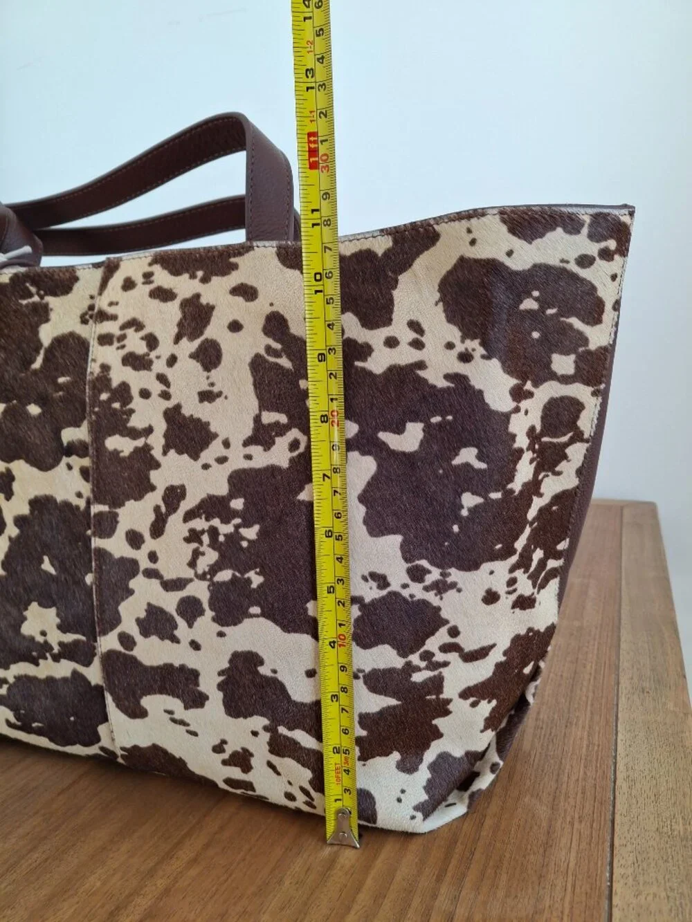 (New) Lucky Brand – Noel Calf Hair Leather Tote Shoulder Bag (Dark Cappucino)